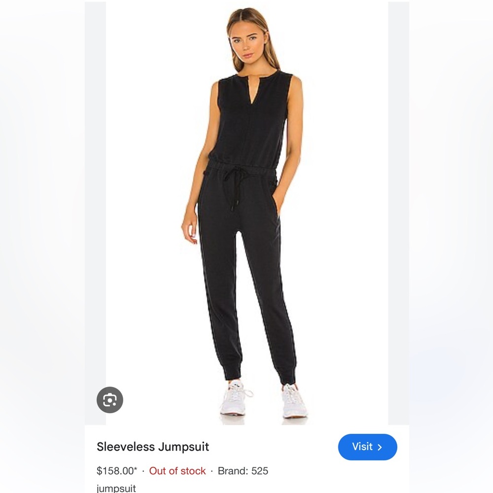 525 America Black Sleeveless Jumpsuit